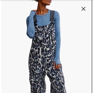 Free people fleece overalls